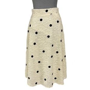 Fuzzy dots 3x aline midi skirt. Eli + Ari